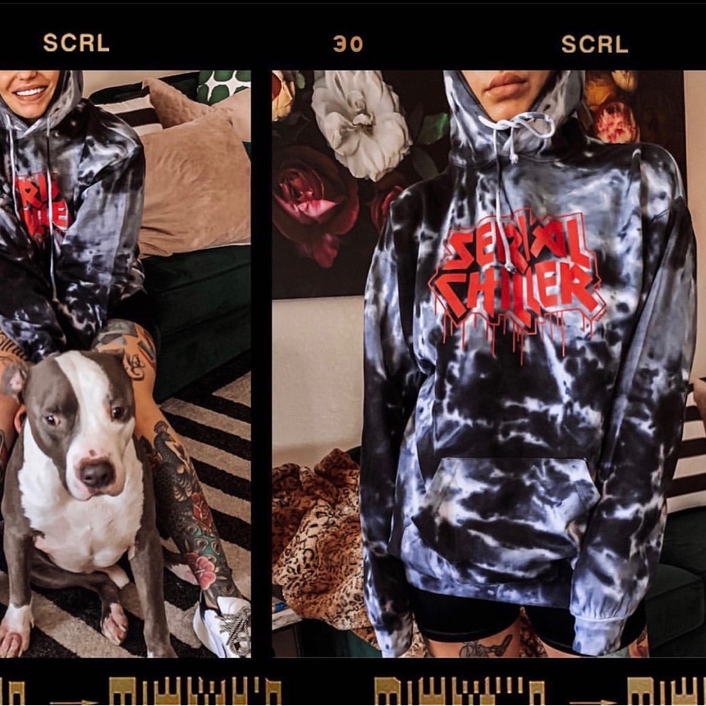 Bailey Sarian Serial Chiller Bleach Dye Hoodie